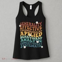 Retro Aba Bcba Pecs 7 Dimensions Of Behavior Aba Therapy Women's Tank Top thumb 3