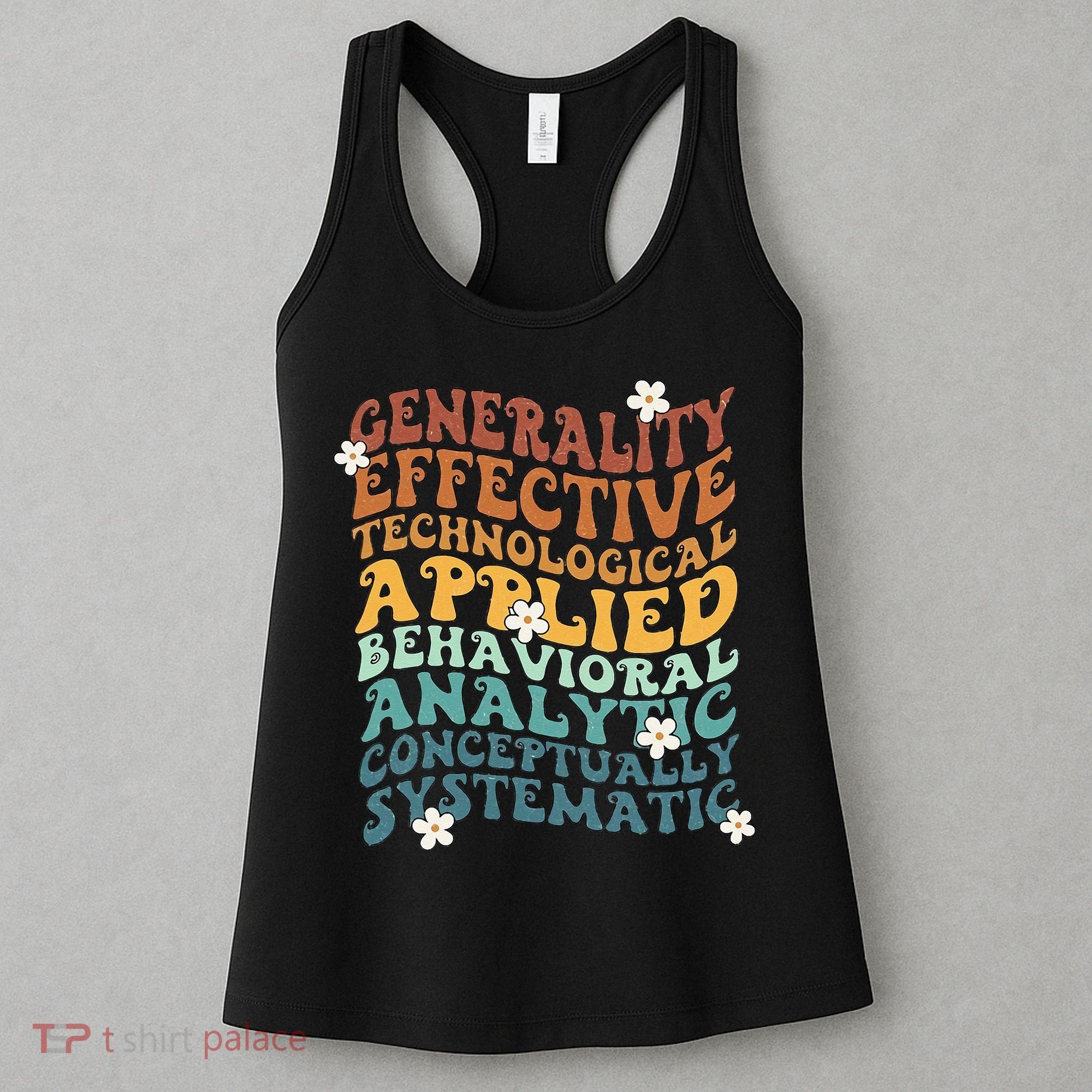 Retro Aba Bcba Pecs 7 Dimensions Of Behavior Aba Therapy Women's Tank Top