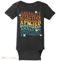 Retro Aba Bcba Pecs 7 Dimensions Of Behavior Aba Therapy Baby Bodysuit thumb 0