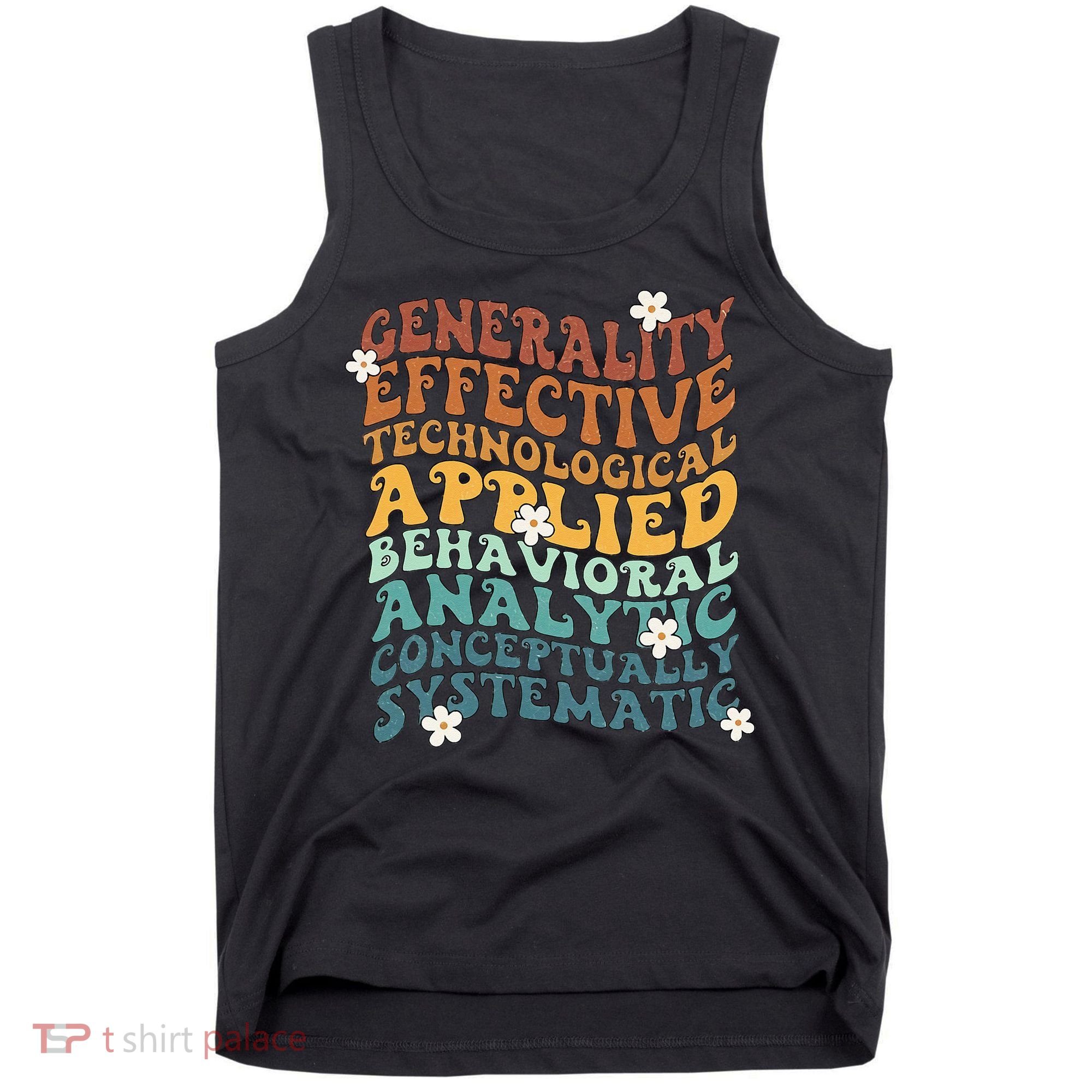 Retro Aba Bcba Pecs 7 Dimensions Of Behavior Aba Therapy Tank Top