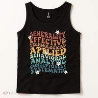 Retro Aba Bcba Pecs 7 Dimensions Of Behavior Aba Therapy Tank Top thumb 2
