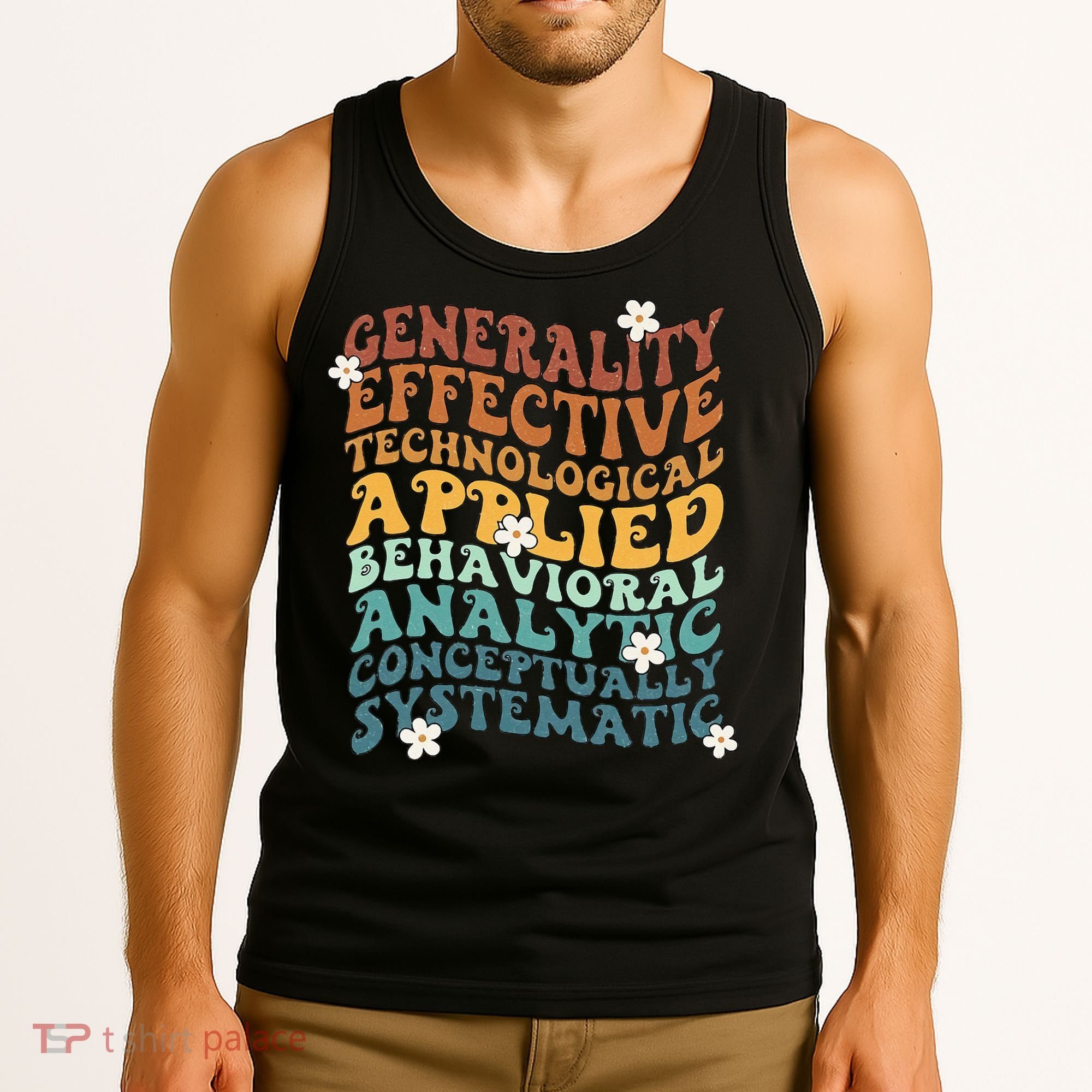 Retro Aba Bcba Pecs 7 Dimensions Of Behavior Aba Therapy Tank Top