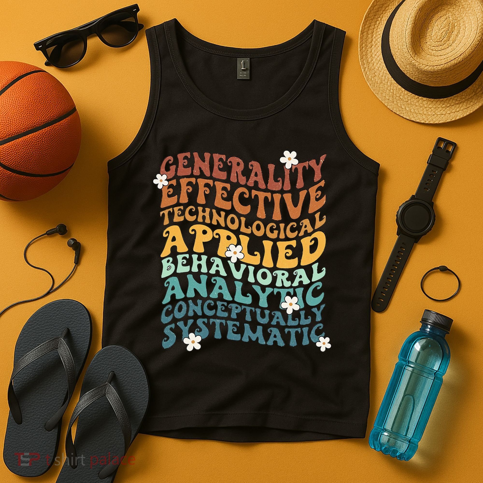 Retro Aba Bcba Pecs 7 Dimensions Of Behavior Aba Therapy Tank Top