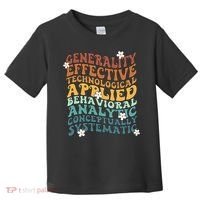 Retro Aba Bcba Pecs 7 Dimensions Of Behavior Aba Therapy Toddler T-Shirt thumb 0