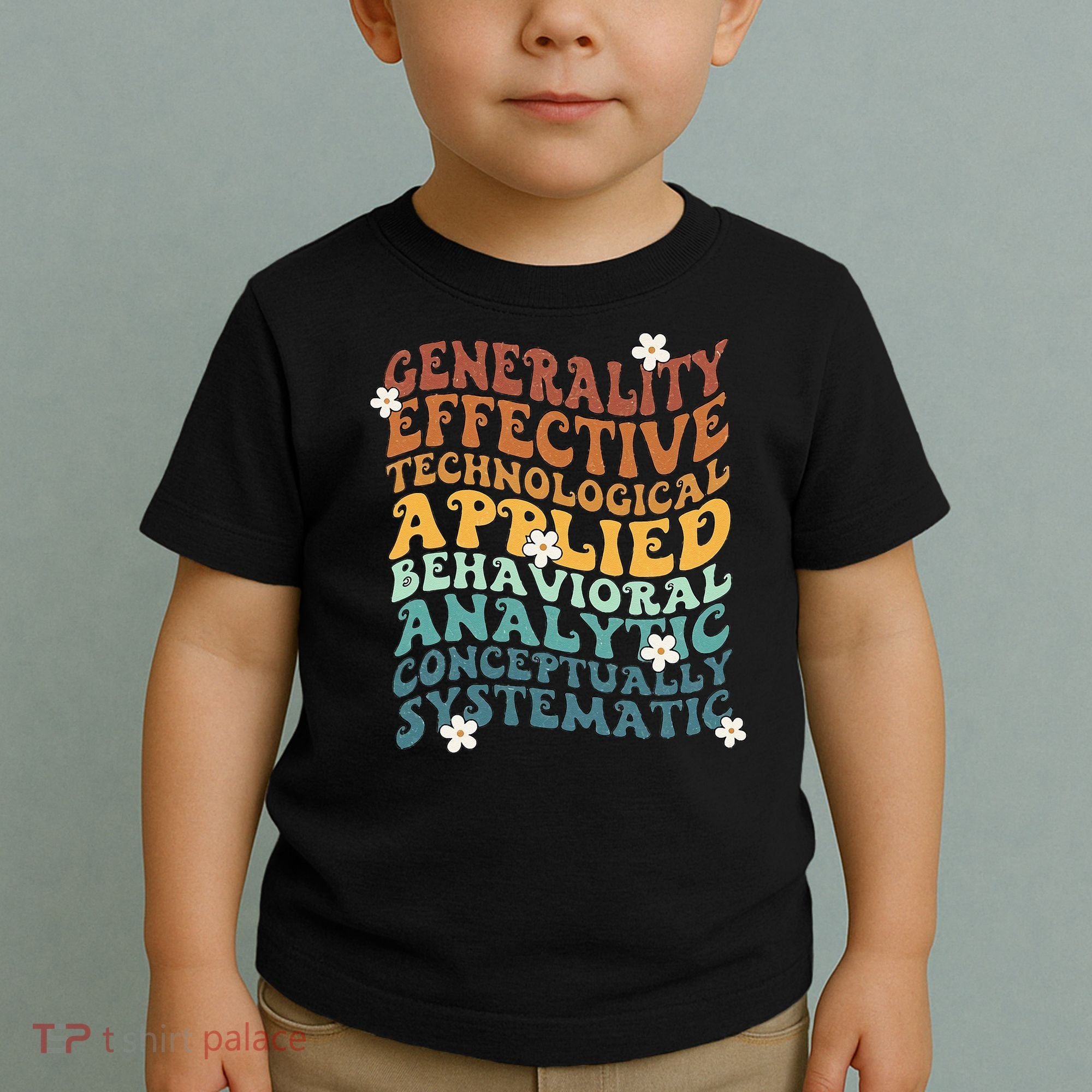 Retro Aba Bcba Pecs 7 Dimensions Of Behavior Aba Therapy Toddler T-Shirt