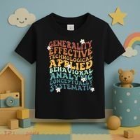Retro Aba Bcba Pecs 7 Dimensions Of Behavior Aba Therapy Toddler T-Shirt thumb 3