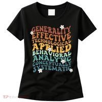 Retro Aba Bcba Pecs 7 Dimensions Of Behavior Aba Therapy Women's T-Shirt thumb 0