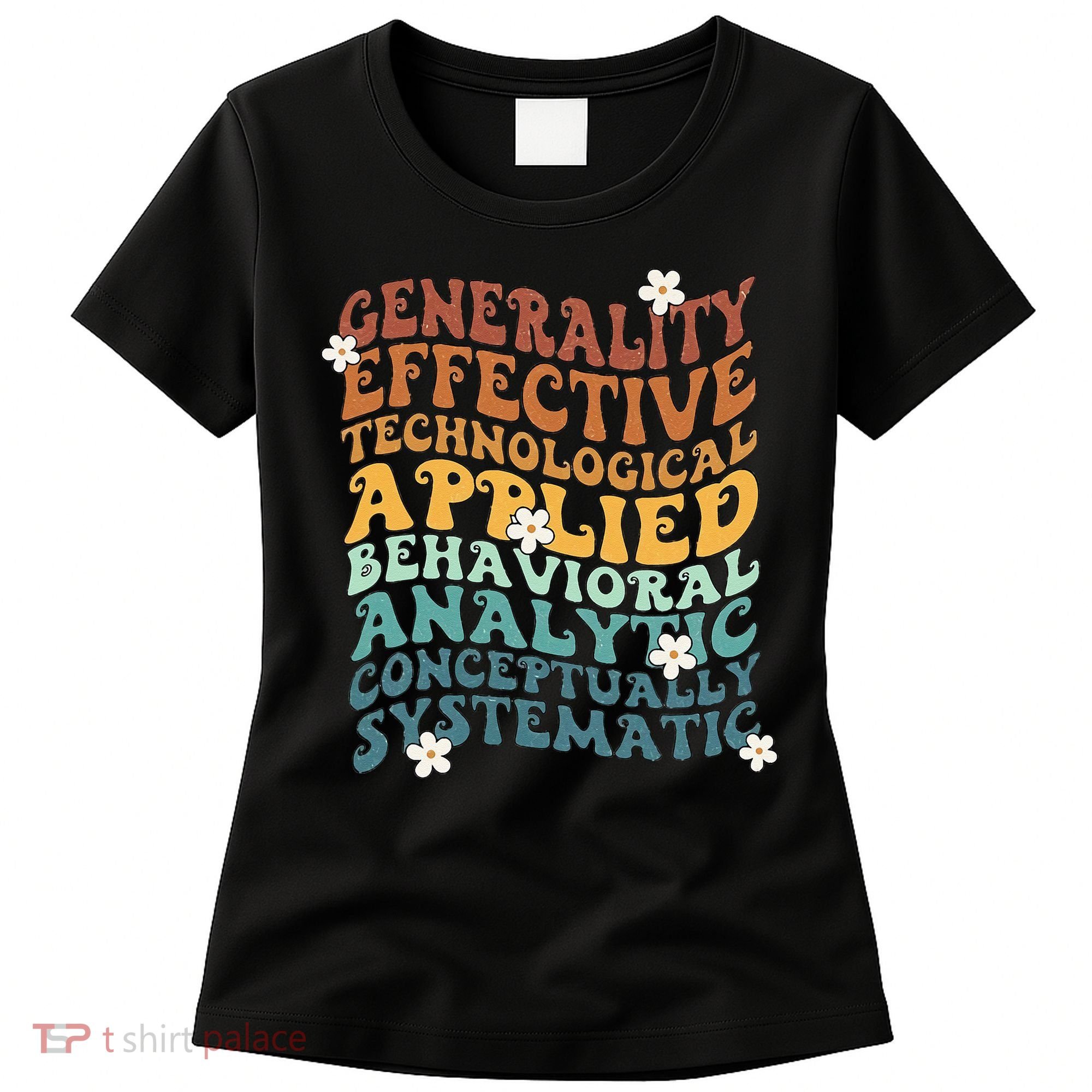 Retro Aba Bcba Pecs 7 Dimensions Of Behavior Aba Therapy Women's T-Shirt