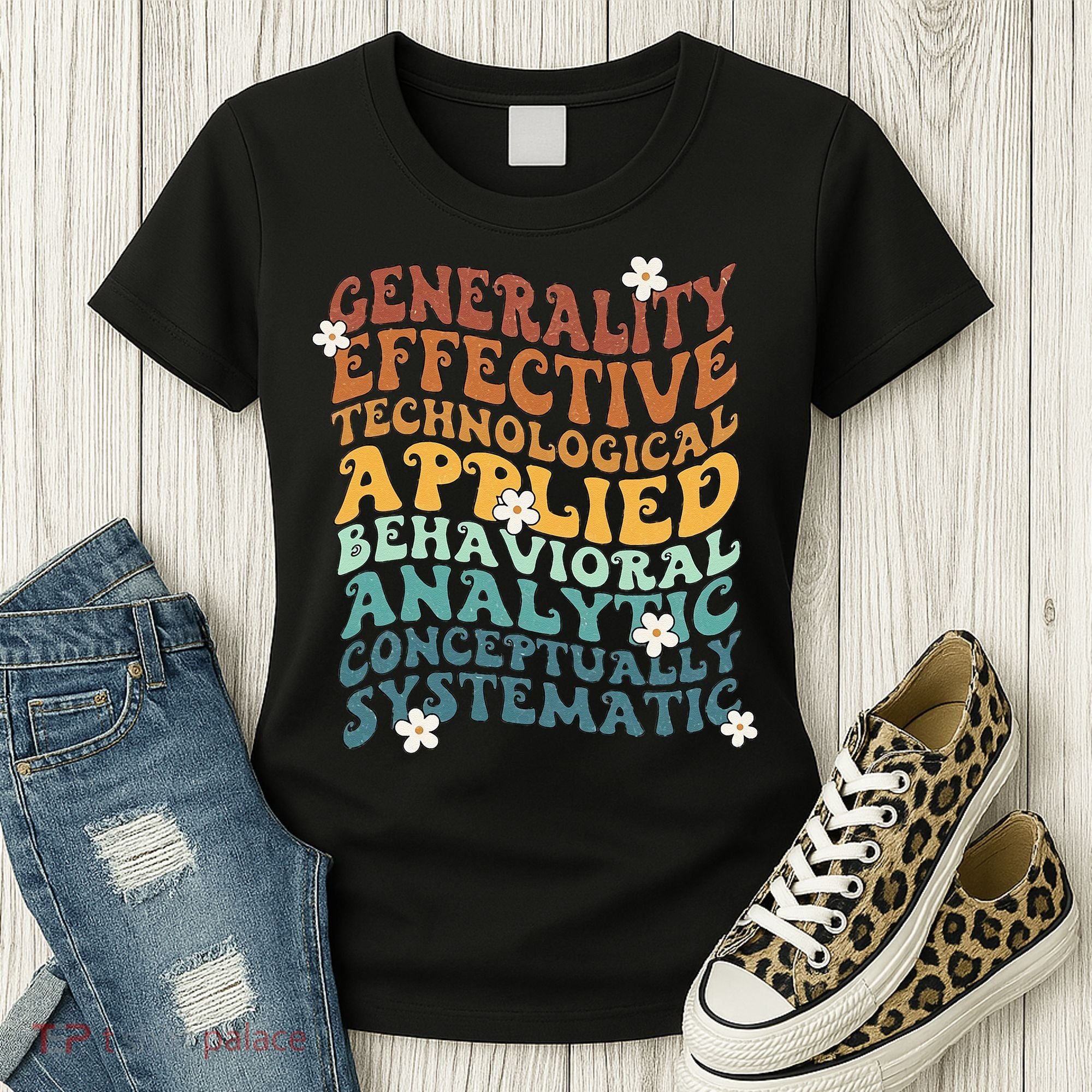 Retro Aba Bcba Pecs 7 Dimensions Of Behavior Aba Therapy Women's T-Shirt
