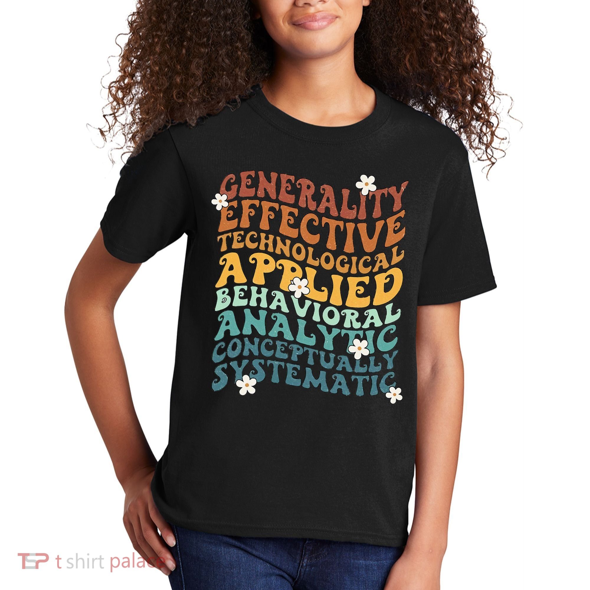 Retro Aba Bcba Pecs 7 Dimensions Of Behavior Aba Therapy Kids T-Shirt
