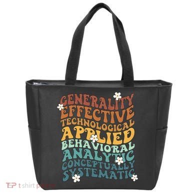 Retro Aba Bcba Pecs 7 Dimensions Of Behavior Aba Therapy Tote Bag