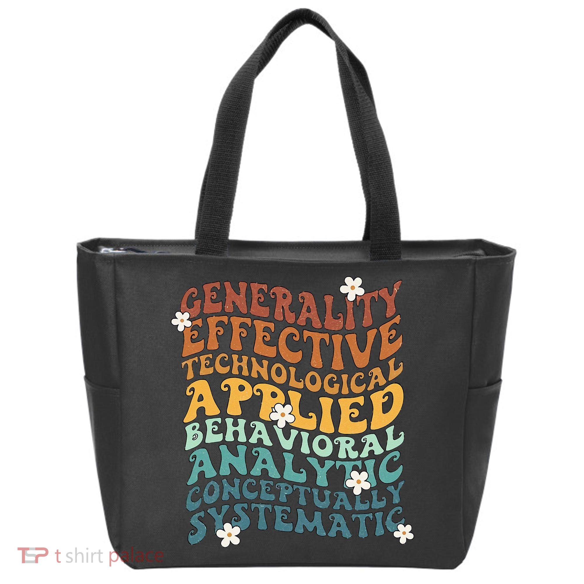Retro Aba Bcba Pecs 7 Dimensions Of Behavior Aba Therapy Tote Bag