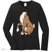 Reindeer Adult Brown Deer Costume Women's Long Sleeve Shirt thumb 0