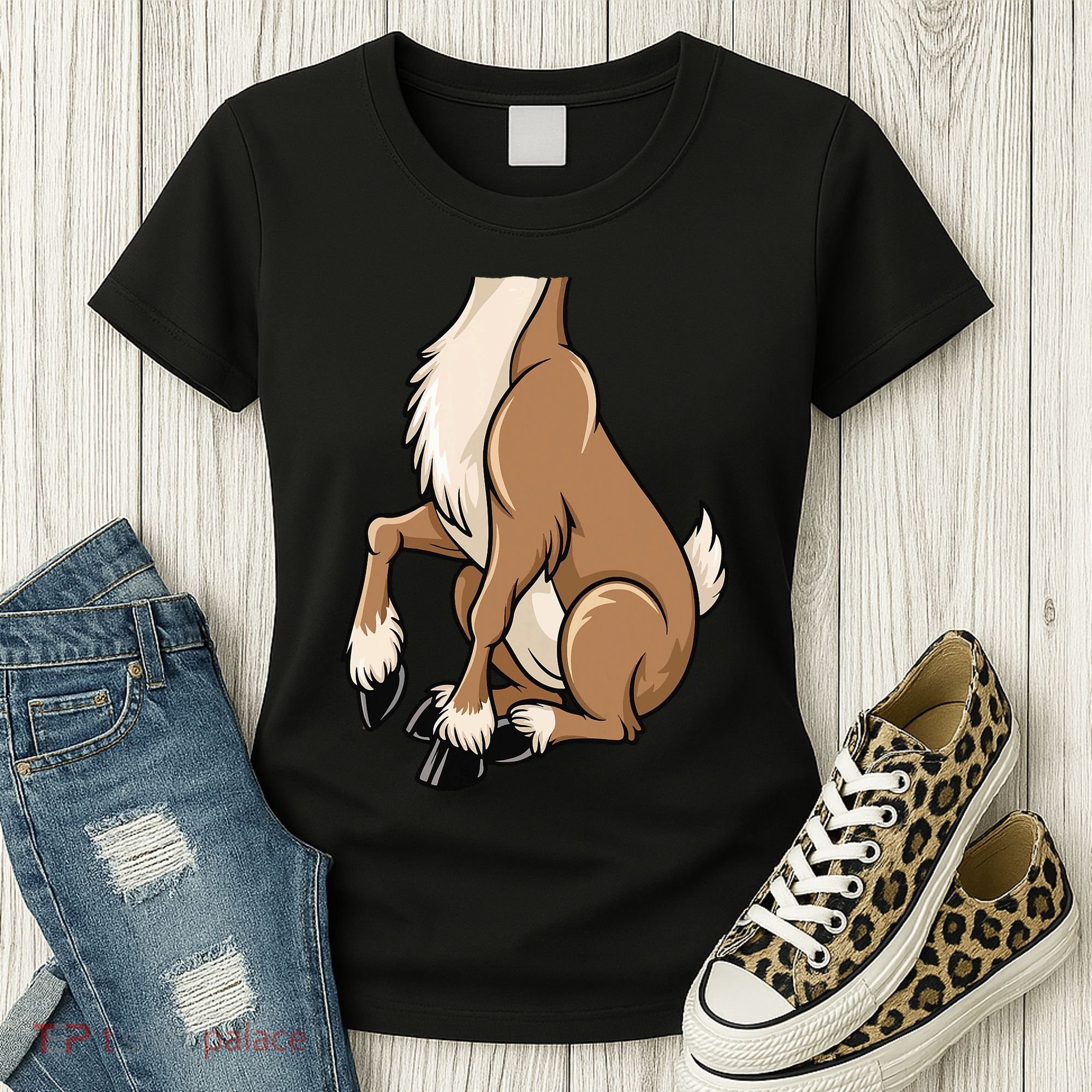 Reindeer Adult Brown Deer Costume Women's T-Shirt
