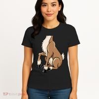Reindeer Adult Brown Deer Costume Women's T-Shirt thumb 4