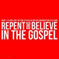 Repent And Believe In The Gospel Christian Bible Santa Hat thumb 1