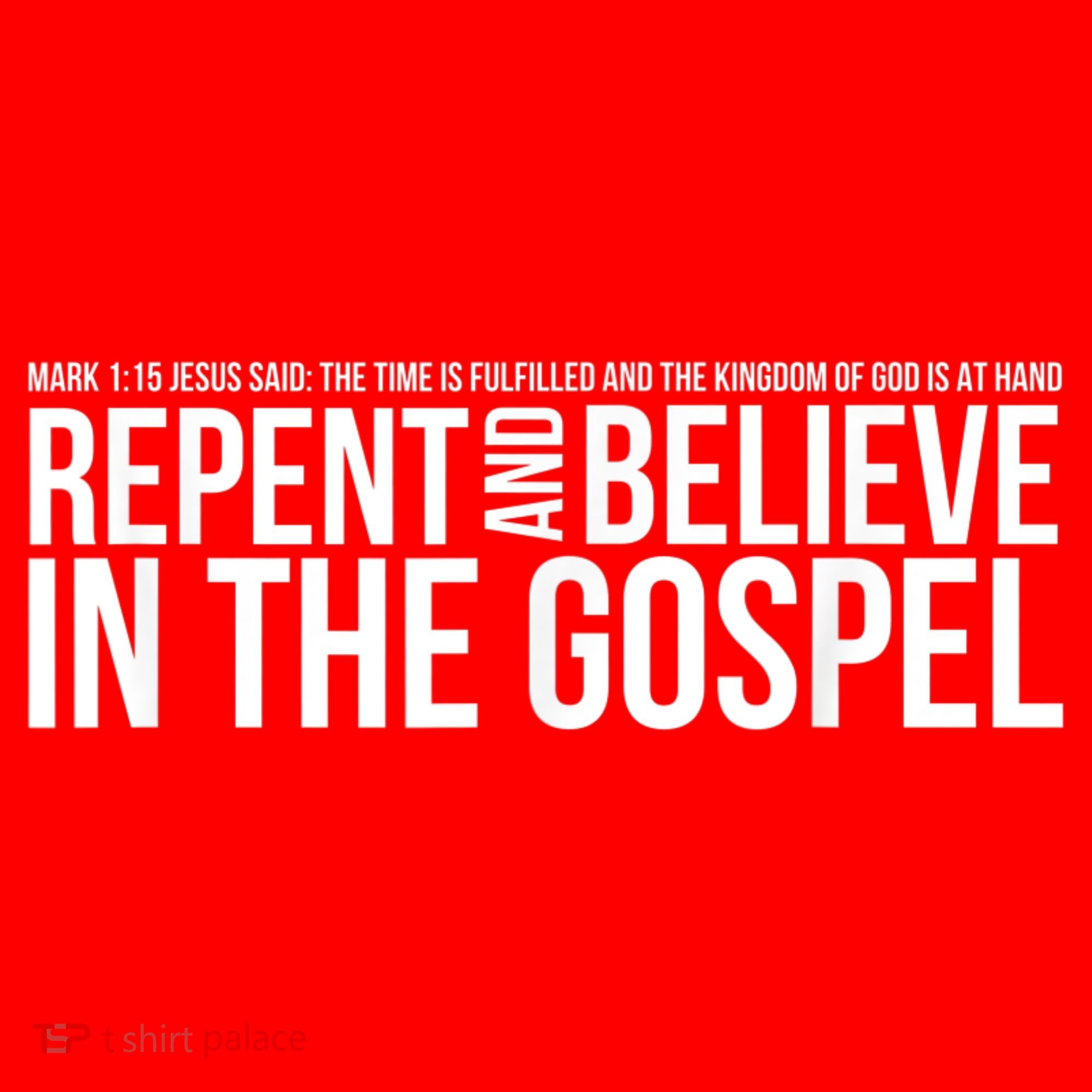 Repent And Believe In The Gospel Christian Bible Santa Hat