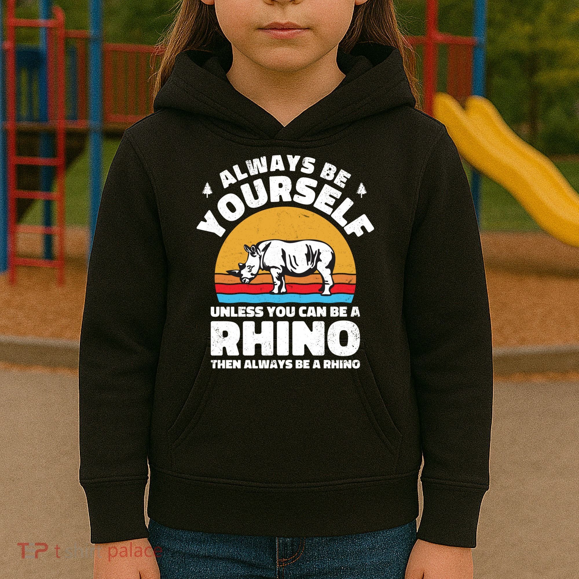Rhinos Always Be Yourself Unless You Can Be A Rhinoceroses Lover Gift Kids Hoodie