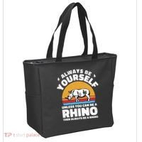 Rhinos Always Be Yourself Unless You Can Be A Rhinoceroses Lover Gift Tote Bag thumb 2
