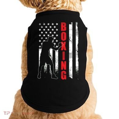 Retro American Boxing Apparel US Flag Boxer Doggie Tank