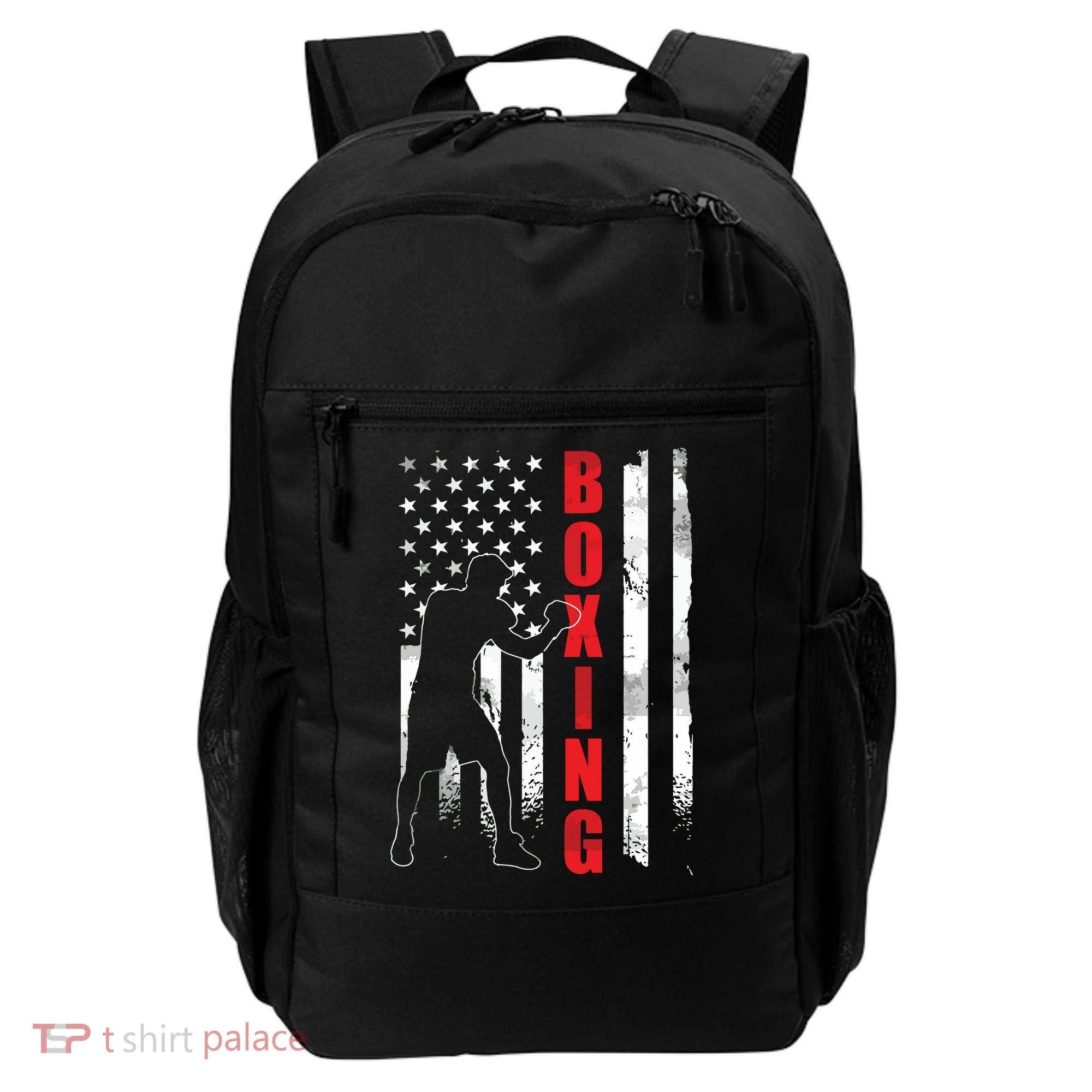 Retro American Boxing Apparel US Flag Boxer Backpack