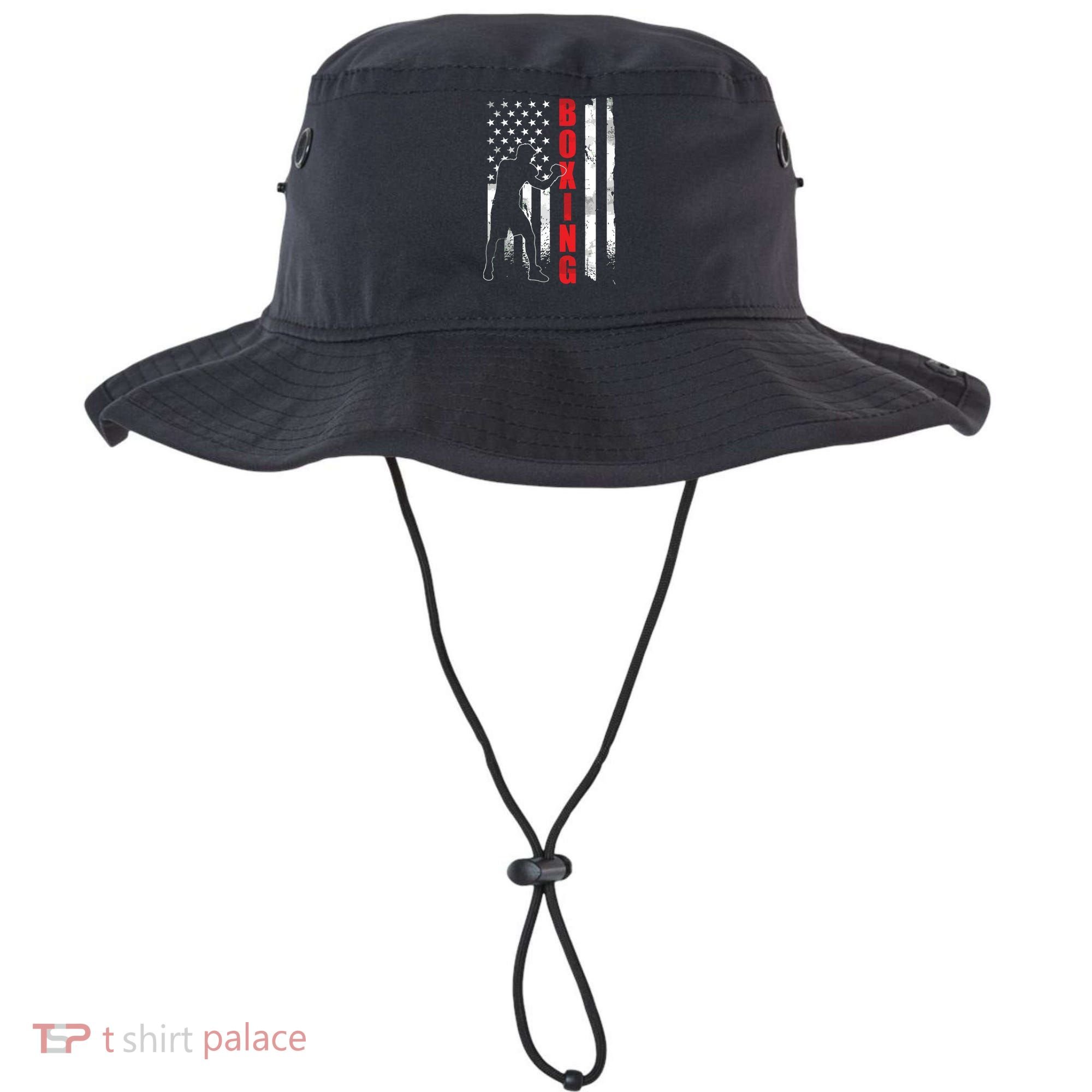 Retro American Boxing Apparel US Flag Boxer Bucket Hat