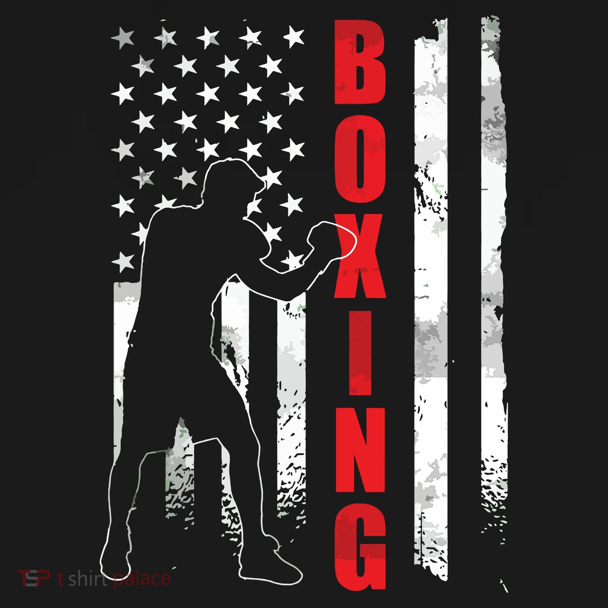Retro American Boxing Apparel US Flag Boxer Bucket Hat
