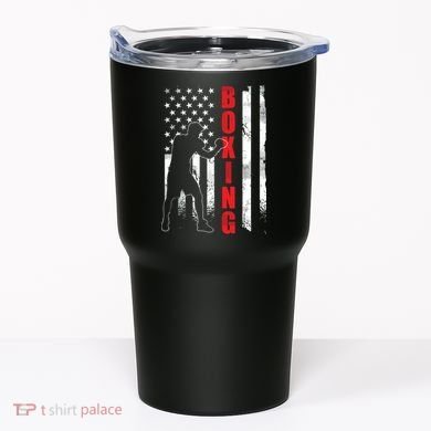 Retro American Boxing Apparel US Flag Boxer Tumbler