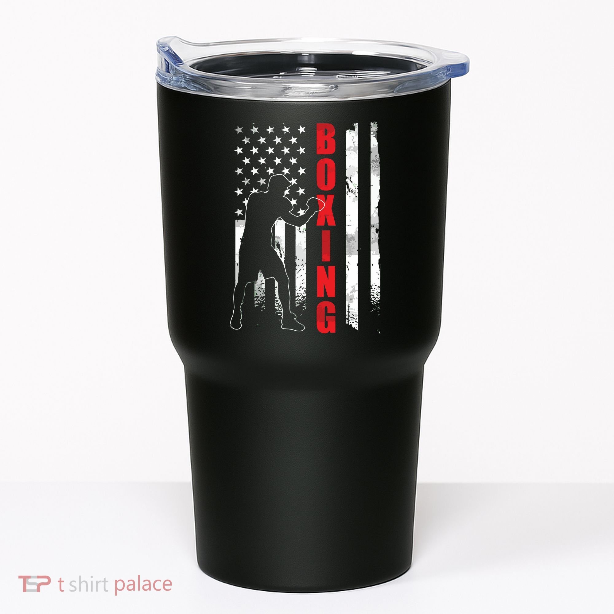 Retro American Boxing Apparel US Flag Boxer Tumbler