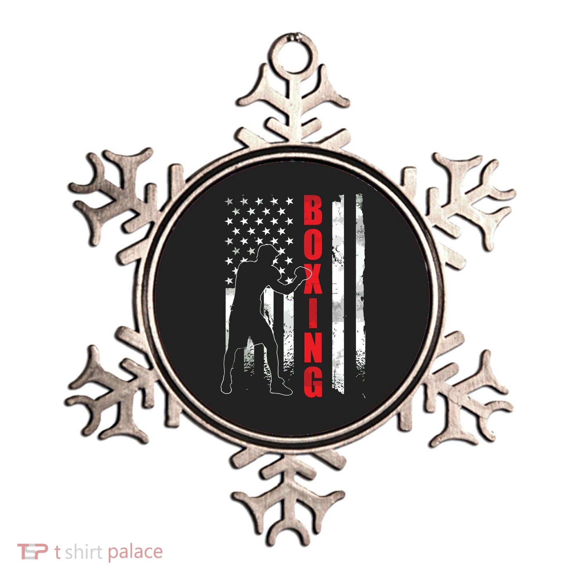 Retro American Boxing Apparel US Flag Boxer Ornament
