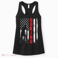 Retro American Boxing Apparel US Flag Boxer Women's Tank Top thumb 0