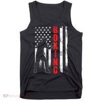 Retro American Boxing Apparel US Flag Boxer Tank Top thumb 0