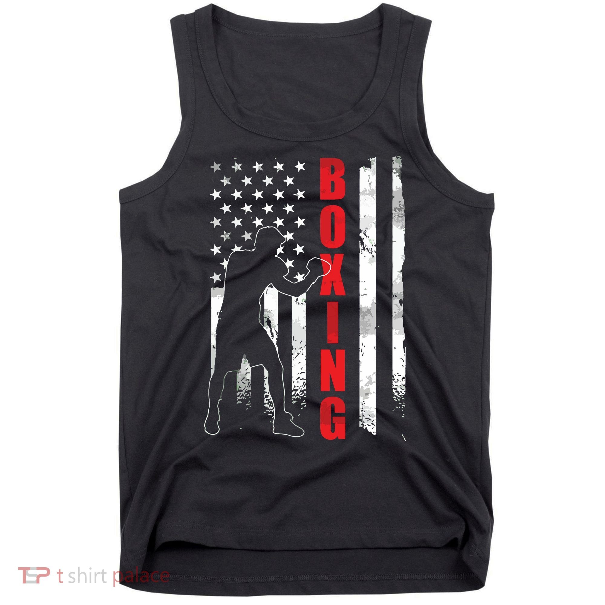 Retro American Boxing Apparel US Flag Boxer Tank Top