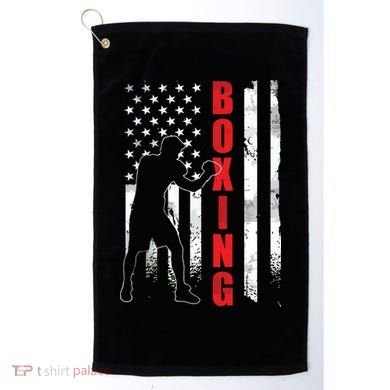 Retro American Boxing Apparel US Flag Boxer Golf Towel
