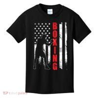 Retro American Boxing Apparel US Flag Boxer Kids T-Shirt thumb 0