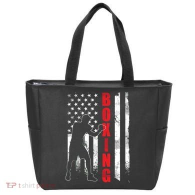 Retro American Boxing Apparel US Flag Boxer Tote Bag