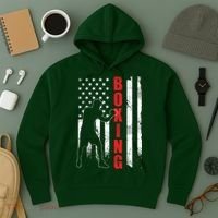Retro American Boxing Apparel US Flag Boxer Hoodie thumb 3