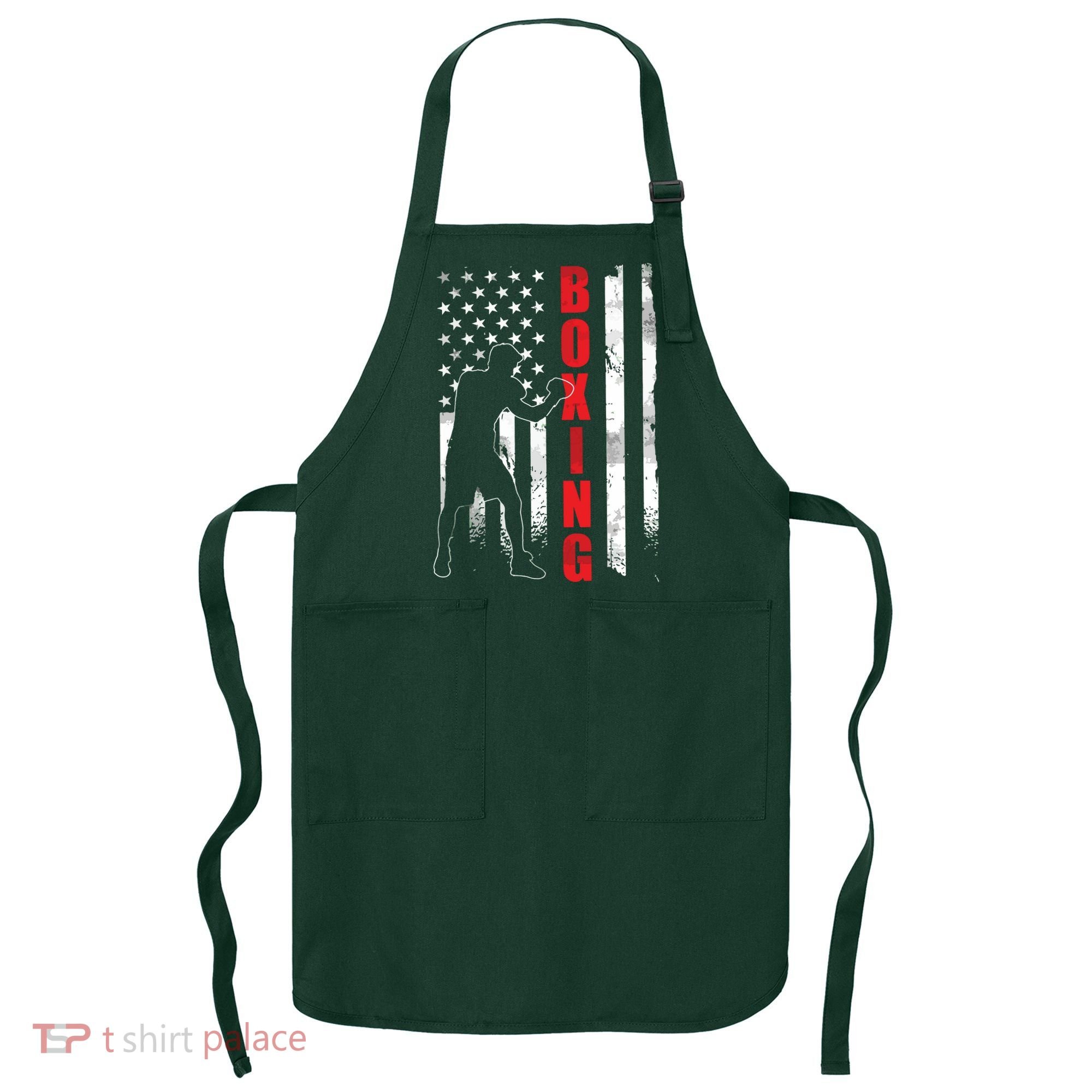 Retro American Boxing Apparel US Flag Boxer Apron