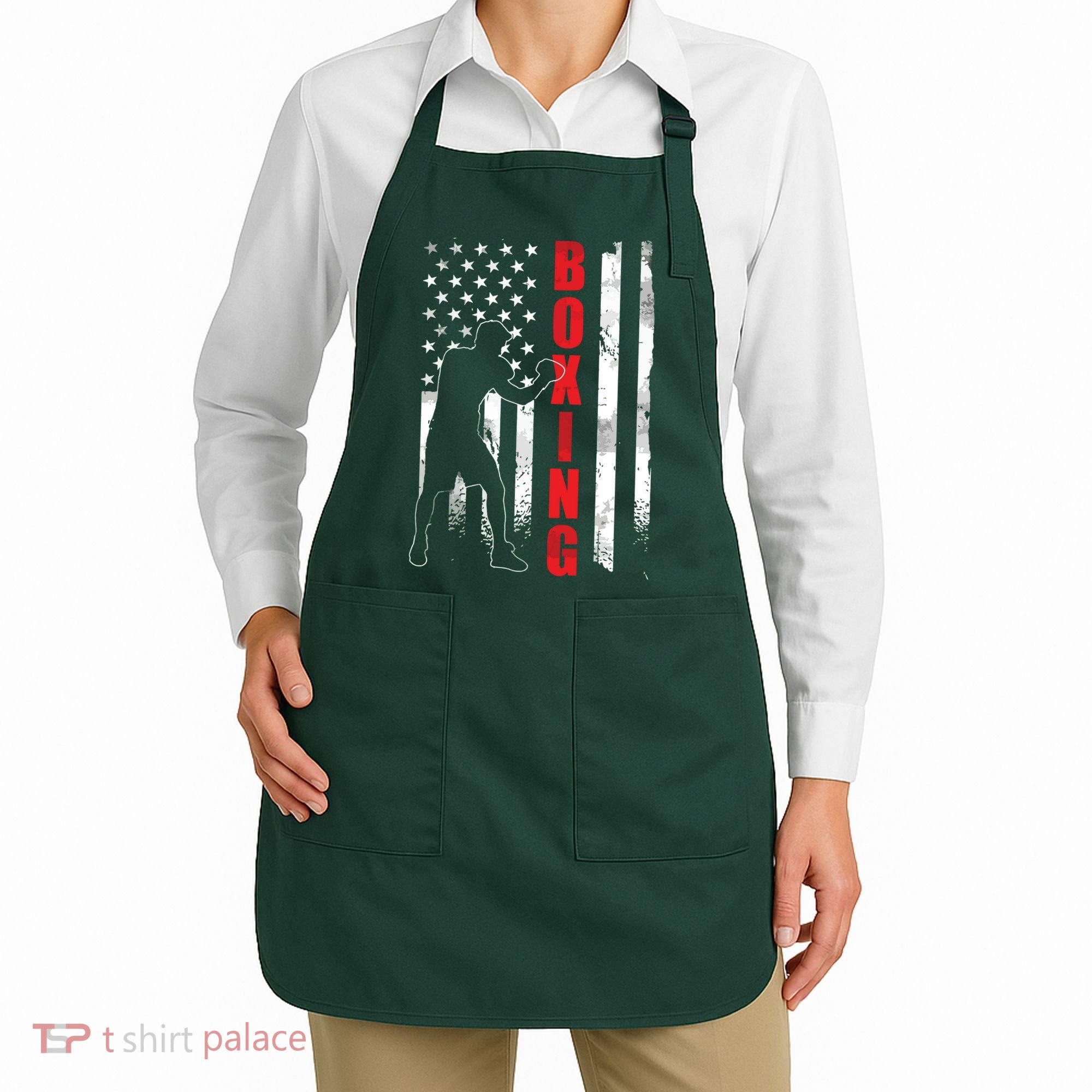 Retro American Boxing Apparel US Flag Boxer Apron