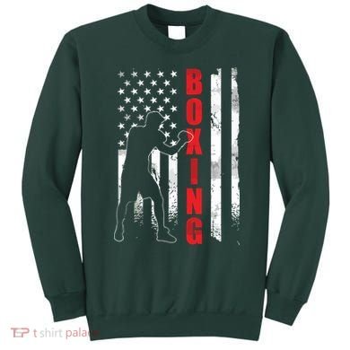 Retro American Boxing Apparel US Flag Boxer Sweatshirt