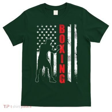 Retro American Boxing Apparel US Flag Boxer T-Shirt