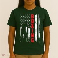 Retro American Boxing Apparel US Flag Boxer T-Shirt thumb 4