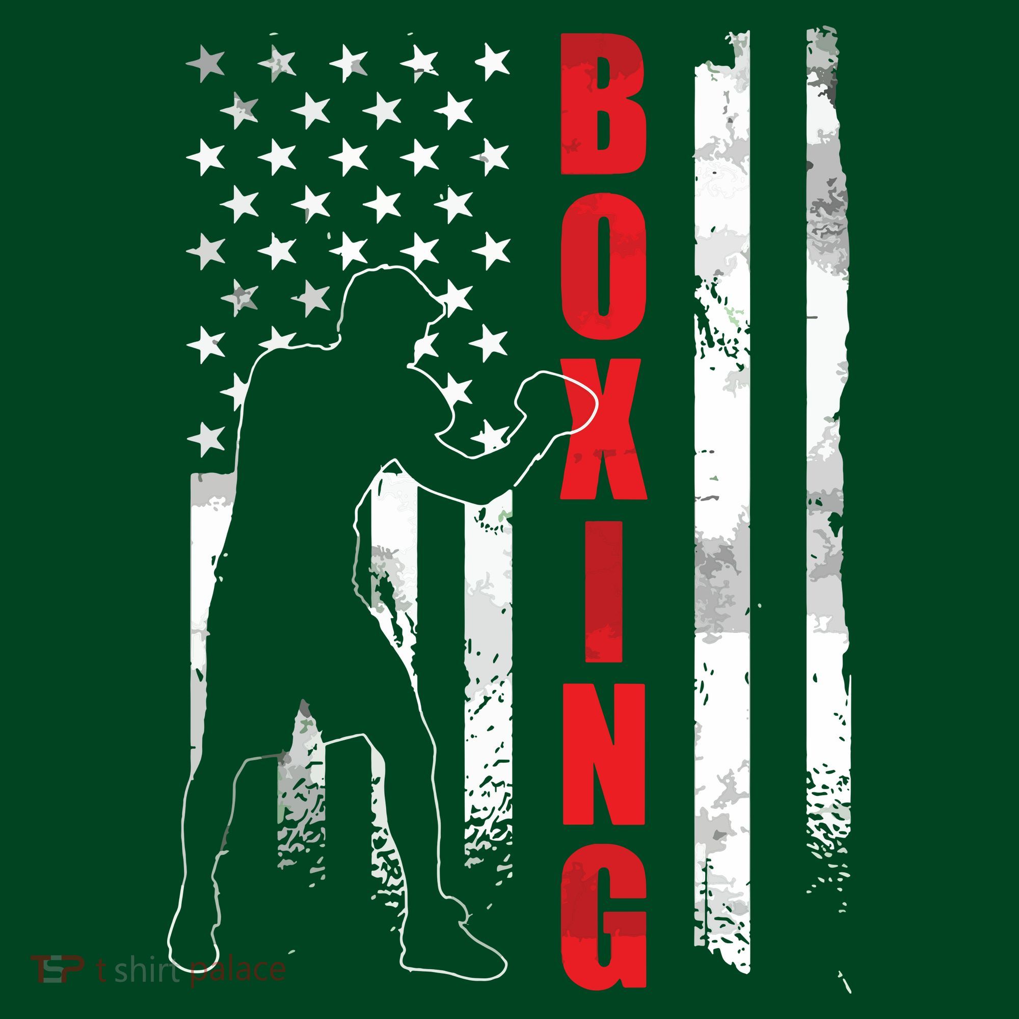 Retro American Boxing Apparel US Flag Boxer Mousepad