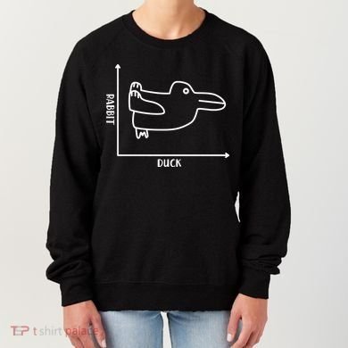 Rabbit Duck Diagram Chart Women's Sweatshirt