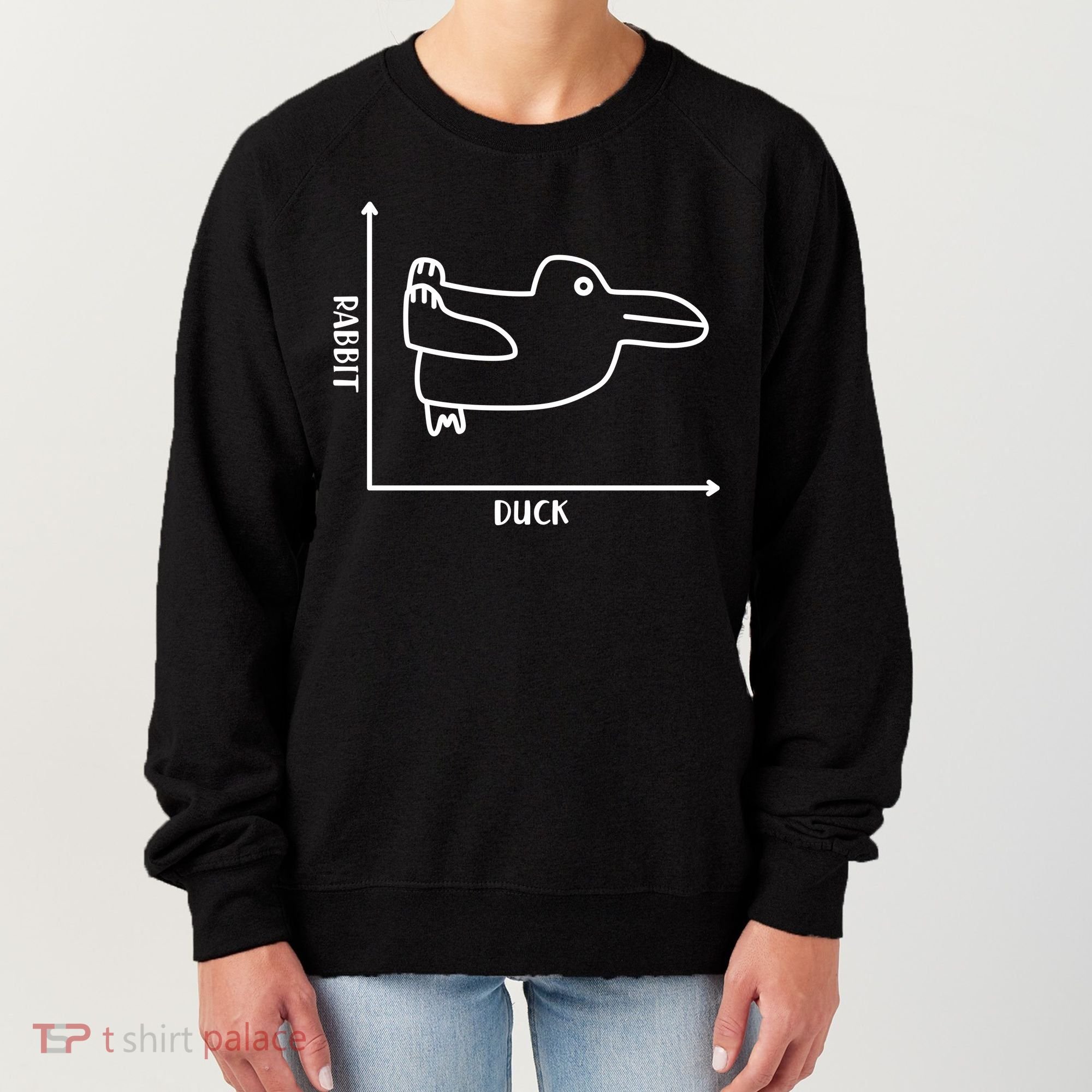 Rabbit Duck Diagram Chart Women's Sweatshirt