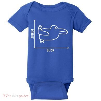 Rabbit Duck Diagram Chart Baby Bodysuit