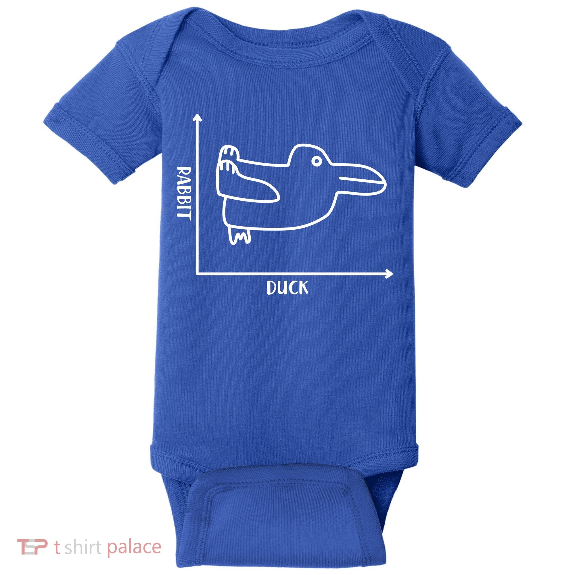 Rabbit Duck Diagram Chart Baby Bodysuit