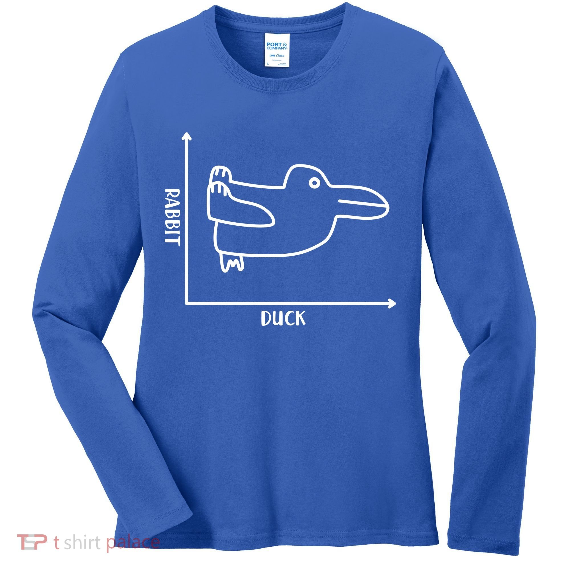 Rabbit Duck Diagram Chart Women's Long Sleeve Shirt