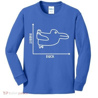 Rabbit Duck Diagram Chart Kids Long Sleeve Shirt