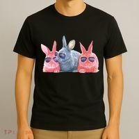 Rabbit Galaxy Cool T-Shirt thumb 3